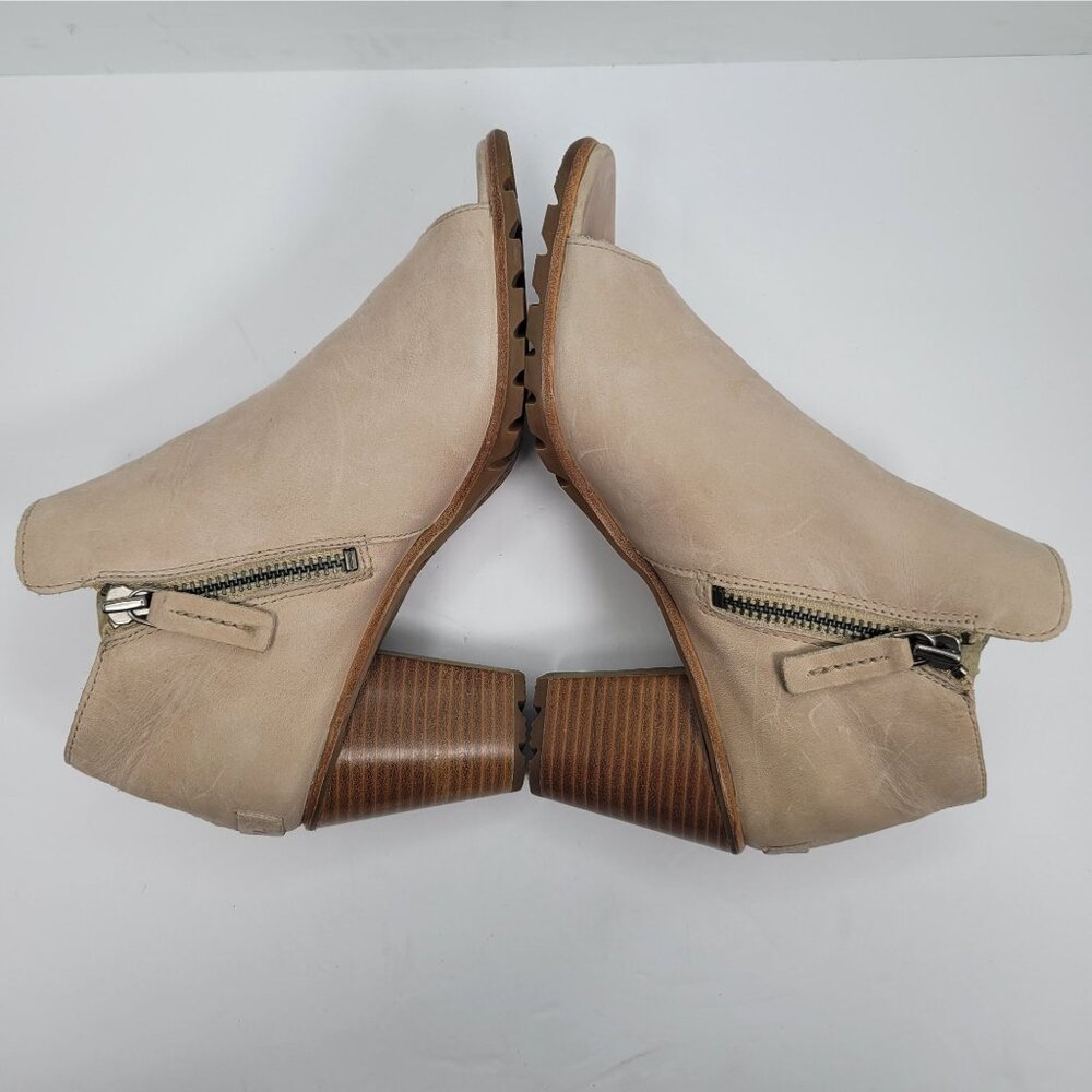 Sorel Nadia Women's Beige Peep Toe Ankle Boots US Size 9 - Picture 6 of 9